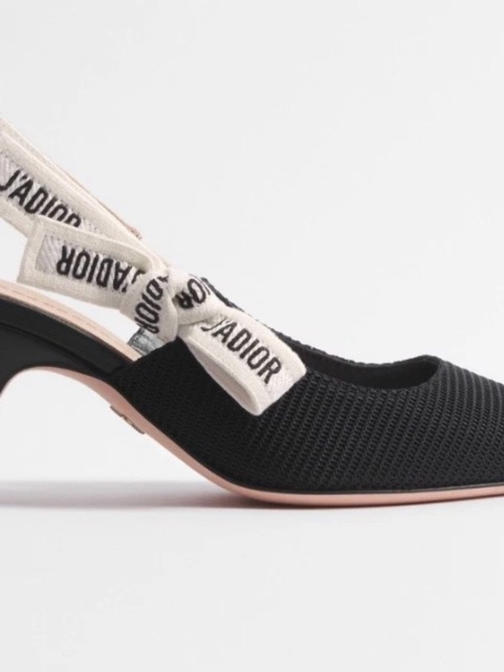 Authentic Dior Black J’Adior Technical Fabric Slingback Heels 38.5 - Picture 4 of 12